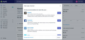 Cómo vender en facebook con shopify-add-sales-channel