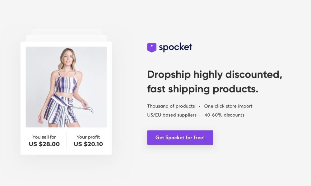 Spocket: Dropshipping de EE. UU. y la UE para tiendas Shopify