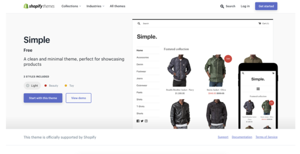 Simple: el mejor tema de Shopify para productos personalizados