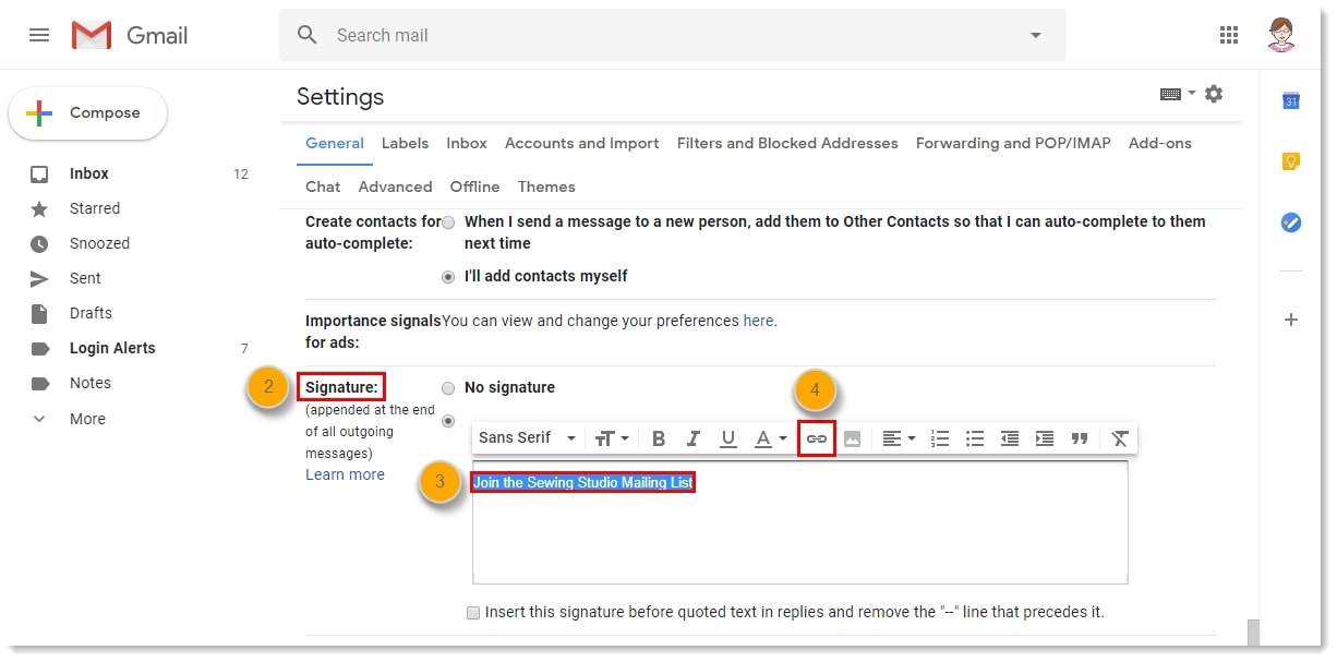 Agregue un enlace a las firmas de sus empleados