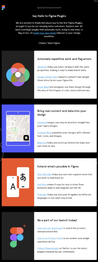 Correo electrónico de anuncio