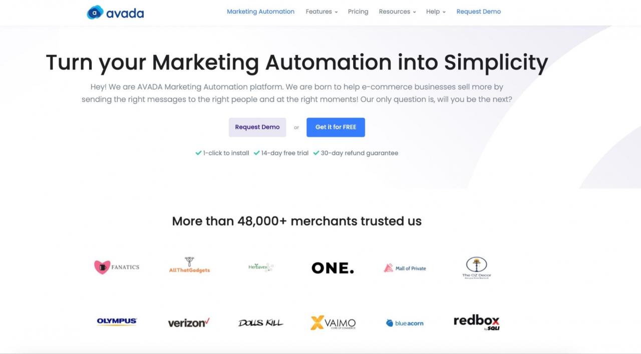 Automatización de marketing de AVADA